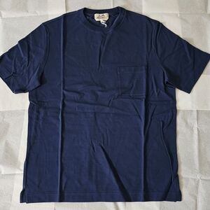 Hermes men's bleu indigo piqures sellier" t-shirt
